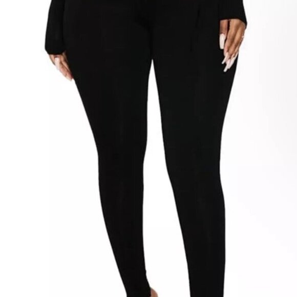 NWT Naked Wardrobe Black Ribbed Sculpt Leggings Size Small - Picture 10 of 10